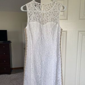NWT White & Gold Mila Lilly Pulitzer Dress Size 6